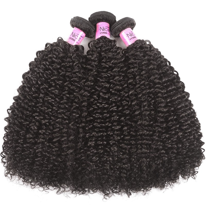 Nadula 4x4 Three Part Middle Part And Free Part Lace Closure Kinky Curly 100% Virgin Human Hair