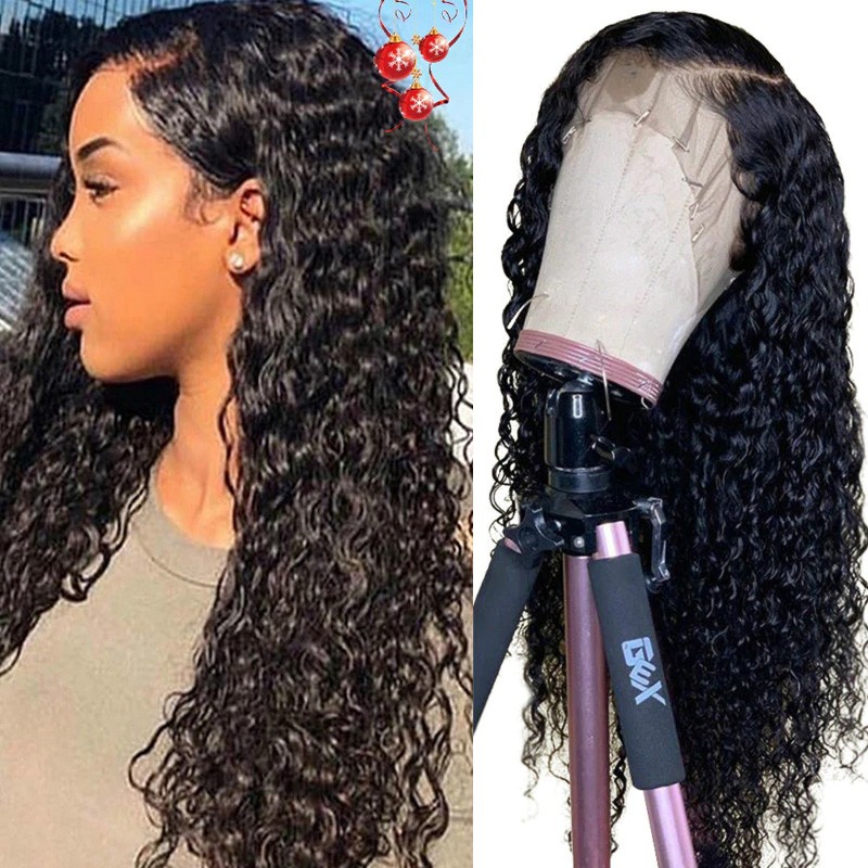 Nadula Medium Curly 100% Human Hair Wig Lace Frontal Wigs 4 Color Virgin Hair Wig