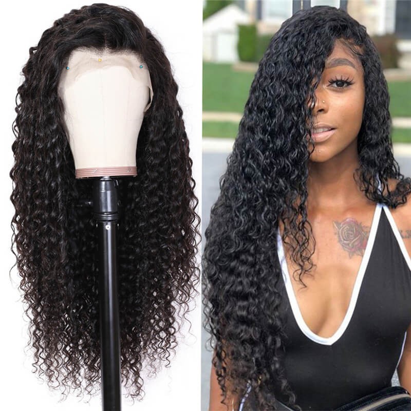 Nadula Natural Color Lace Frontal Wigs Jerry Curly Virgin Human Hair Remy Virgin Human Hair Lace wigs 